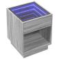 Preview: Nachttisch mit Infinity-LED Grau Sonoma 40x40x50 cm