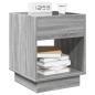 Preview: Nachttisch mit Infinity-LED Grau Sonoma 40x40x50 cm