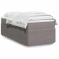 Preview: ARDEBO.de - Boxspringbett mit Matratze Taupe 80x200 cm Stoff