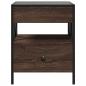 Preview: Nachttisch mit Infinity-LED Braun Eichen-Optik 40x40x51 cm