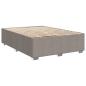 Preview: ARDEBO.de - Boxspringbett mit Matratze Taupe 140x190 cm Stoff