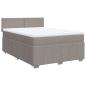 Preview: Boxspringbett mit Matratze Taupe 140x200 cm Stoff