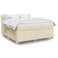 Preview: ARDEBO.de - Boxspringbett mit Matratze Creme 180x200 cm Stoff