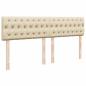 Preview: Boxspringbett mit Matratze Creme 180x200 cm Stoff