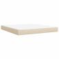 Preview: Boxspringbett mit Matratze Creme 180x200 cm Stoff