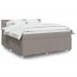 Preview: ARDEBO.de - Boxspringbett mit Matratze Taupe 180x200 cm Stoff