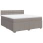 Preview: Boxspringbett mit Matratze Taupe 180x200 cm Stoff