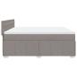 Preview: Boxspringbett mit Matratze Taupe 180x200 cm Stoff