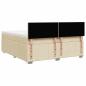 Preview: Boxspringbett mit Matratze Creme 200x200 cm Stoff
