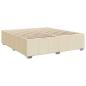 Preview: Boxspringbett mit Matratze Creme 200x200 cm Stoff