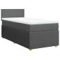 Preview: Boxspringbett mit Matratze Dunkelgrau 80x200 cm Stoff