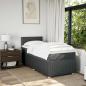 Preview: Boxspringbett mit Matratze Dunkelgrau 80x200 cm Stoff