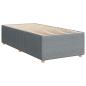 Preview: Boxspringbett mit Matratze Hellgrau 90x200 cm Stoff