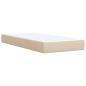 Preview: ARDEBO.de - Boxspringbett mit Matratze Creme 90x200 cm Stoff