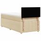 Preview: Boxspringbett mit Matratze Creme 100x200 cm Stoff