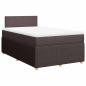 Preview: Boxspringbett mit Matratze Dunkelbraun 120x190 cm Stoff