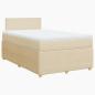 Preview: Boxspringbett mit Matratze Creme 120x190 cm Stoff