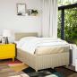 Preview: Boxspringbett mit Matratze Creme 120x190 cm Stoff