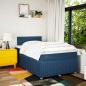 Preview: Boxspringbett mit Matratze Blau 120x190 cm Stoff