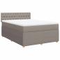 Preview: Boxspringbett mit Matratze Taupe 140x190 cm Stoff