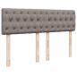 Preview: Boxspringbett mit Matratze Taupe 140x190 cm Stoff