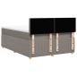 Preview: Boxspringbett mit Matratze Taupe 140x190 cm Stoff