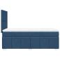 Preview: Boxspringbett mit Matratze Blau 100x200 cm Stoff