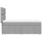 Preview: Boxspringbett mit Matratze Hellgrau 100x200 cm Stoff
