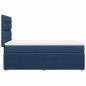 Preview: Boxspringbett mit Matratze Blau 90x200 cm Stoff