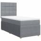 Preview: Boxspringbett mit Matratze Hellgrau 100x200 cm Stoff