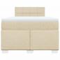 Preview: Boxspringbett mit Matratze Creme 120x190 cm Stoff