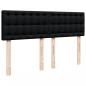 Preview: Boxspringbett mit Matratze Schwarz 160x200 cm Stoff