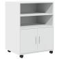 Preview: Rollschrank Weiß 60x48x81 cm Holzwerkstoff