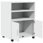 Preview: Rollschrank Weiß 60x48x81 cm Holzwerkstoff