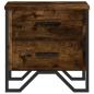 Preview: Nachttisch Räuchereiche 40x41x40 cm Holzwerkstoff