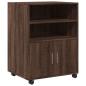 Preview: Rollschrank Braun Eichen-Optik 60x48x81 cm Holzwerkstoff