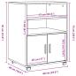 Preview: Rollschrank Braun Eichen-Optik 60x48x81 cm Holzwerkstoff