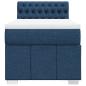 Preview: Boxspringbett mit Matratze Blau 90x200 cm Stoff