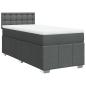 Preview: Boxspringbett mit Matratze Dunkelgrau 90x200 cm Stoff