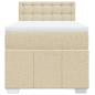 Preview: Boxspringbett mit Matratze Creme 90x200 cm Stoff