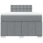 Preview: Boxspringbett mit Matratze Hellgrau 120x200 cm Stoff