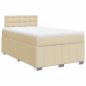 Preview: ARDEBO.de - Boxspringbett mit Matratze Creme 120x200 cm Stoff
