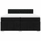 Preview: Boxspringbett mit Matratze Schwarz 200x200 cm Stoff