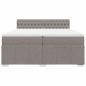 Preview: Boxspringbett mit Matratze Taupe 200x200 cm Stoff