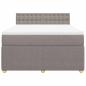 Preview: Boxspringbett mit Matratze Taupe 160x200 cm Stoff