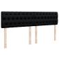 Preview: Boxspringbett mit Matratze Schwarz 180x200 cm Stoff
