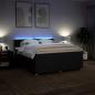 Preview: Boxspringbett mit Matratze Schwarz 180x200 cm Stoff