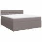 Preview: Boxspringbett mit Matratze Taupe 180x200 cm Stoff