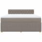 Preview: Boxspringbett mit Matratze Taupe 180x200 cm Stoff