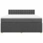 Preview: Boxspringbett mit Matratze Dunkelgrau 180x200 cm Stoff